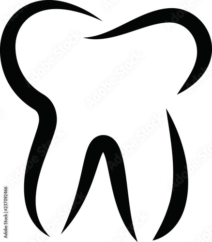 Line drawing of tooth