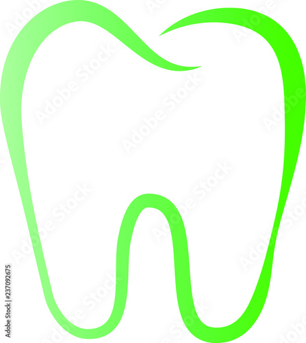 Stylish Line drawing of tooth