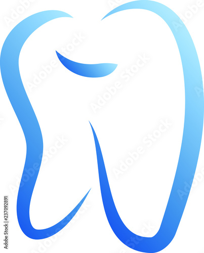 Stylish Line drawing of tooth