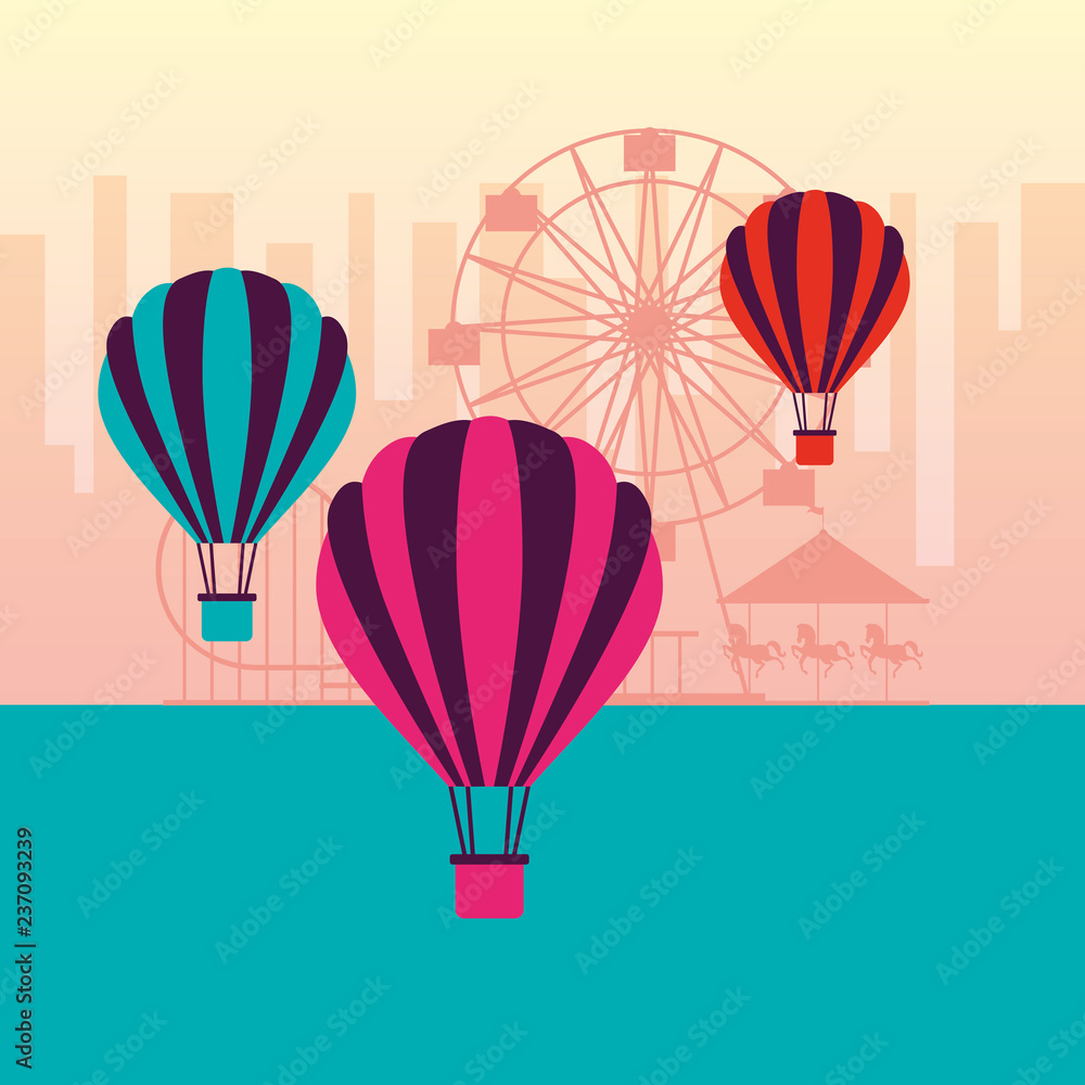 Fototapeta premium fun fair carnival