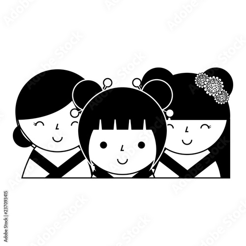 cute kokeshi dolls
