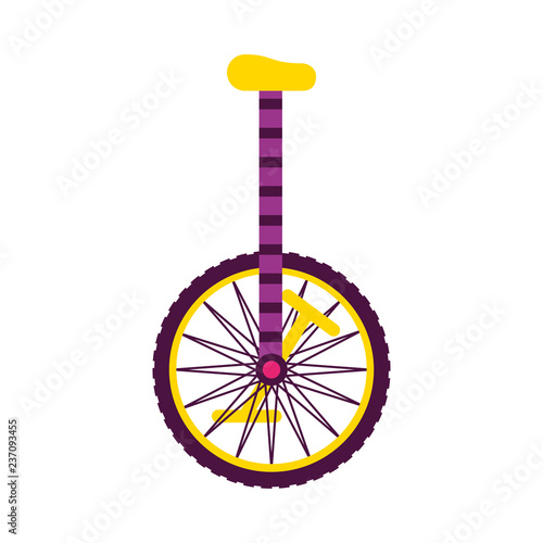 unicycle on white background photo