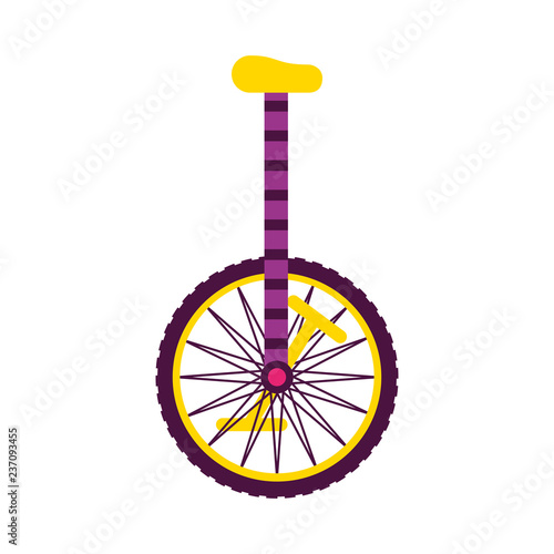 unicycle on white background
