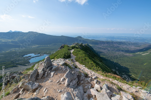 Dangerous Trail on the Ridge of mountains