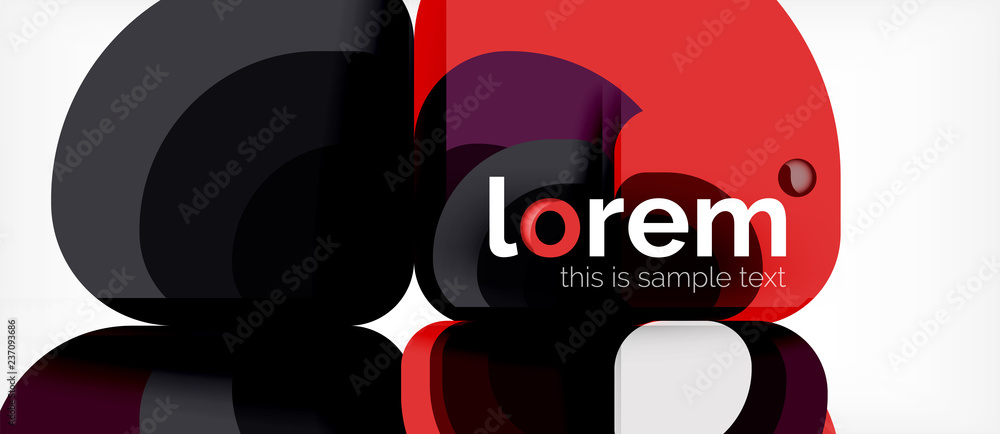 Round triangles geometric shapes composition Round triangles geometric shapes composition