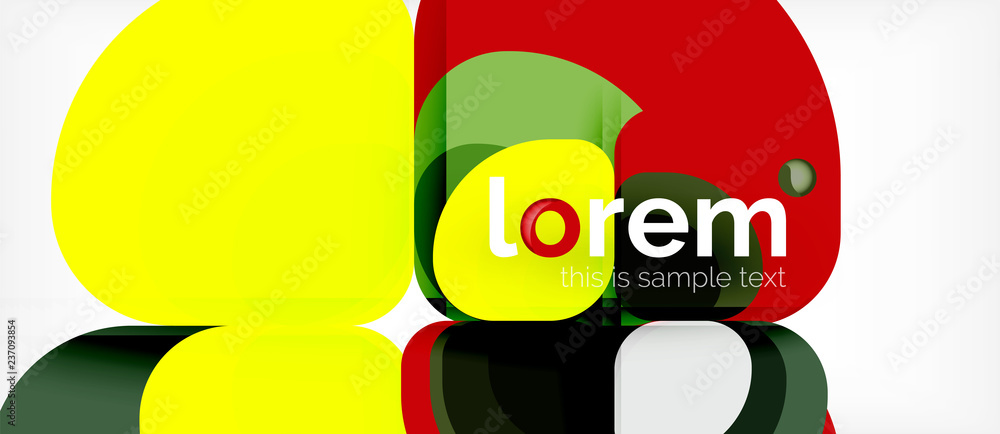 Abstract background - geometric multicolored round shapes composition. Trendy abstract layout template for business or technology presentation Abstract background - geometric multicolored round shapes composition. Trendy abstract layout template for business or technology presentation