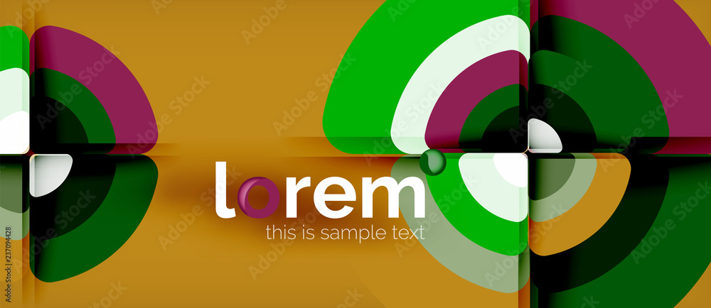 Obraz premium Circles and triangles design abstract background