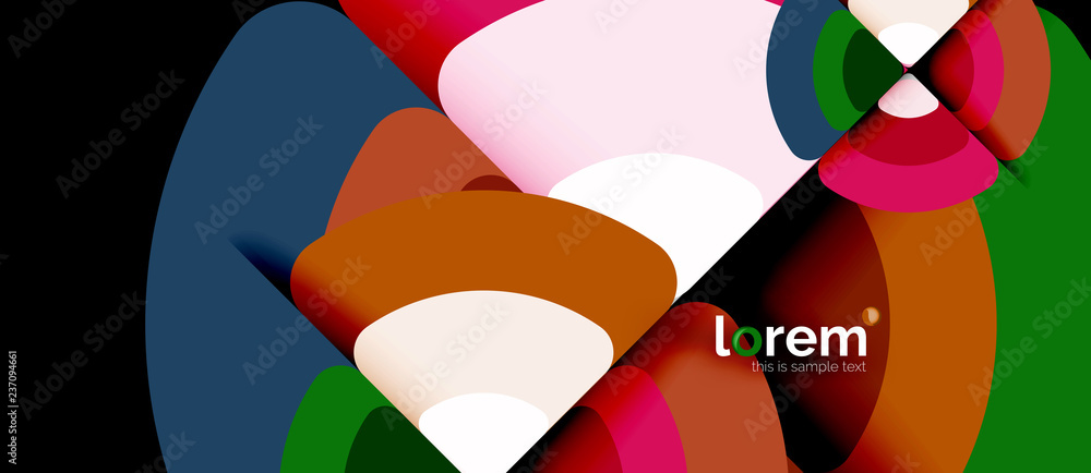 Circles and triangles geometric abstract background. Trendy abstract layout template for business or technology presentation or web brochure cover, wallpaper Circles and triangles geometric abstract background. Trendy abstract layout template for business or technology presentation or web brochure cover, wallpaper