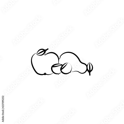 Fruit, apple, pear icon. Element of alternative medicine icon for mobile concept and web apps. Thin line Fruit, apple, pear icon can be used for web and mobile