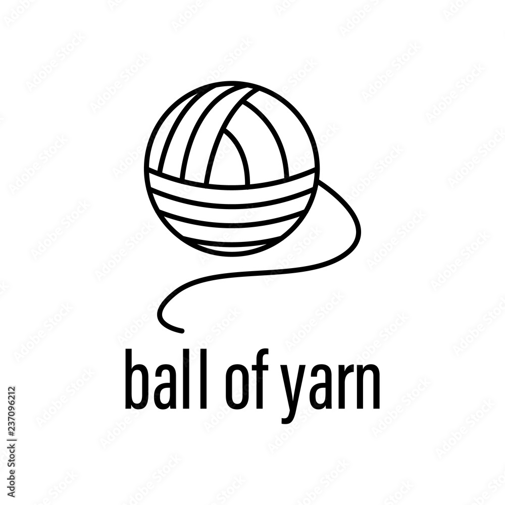 ball of yarn icon. Element of raw material with description icon for mobile concept and web apps. Outline ball of yarn icon can be used for web and mobile
