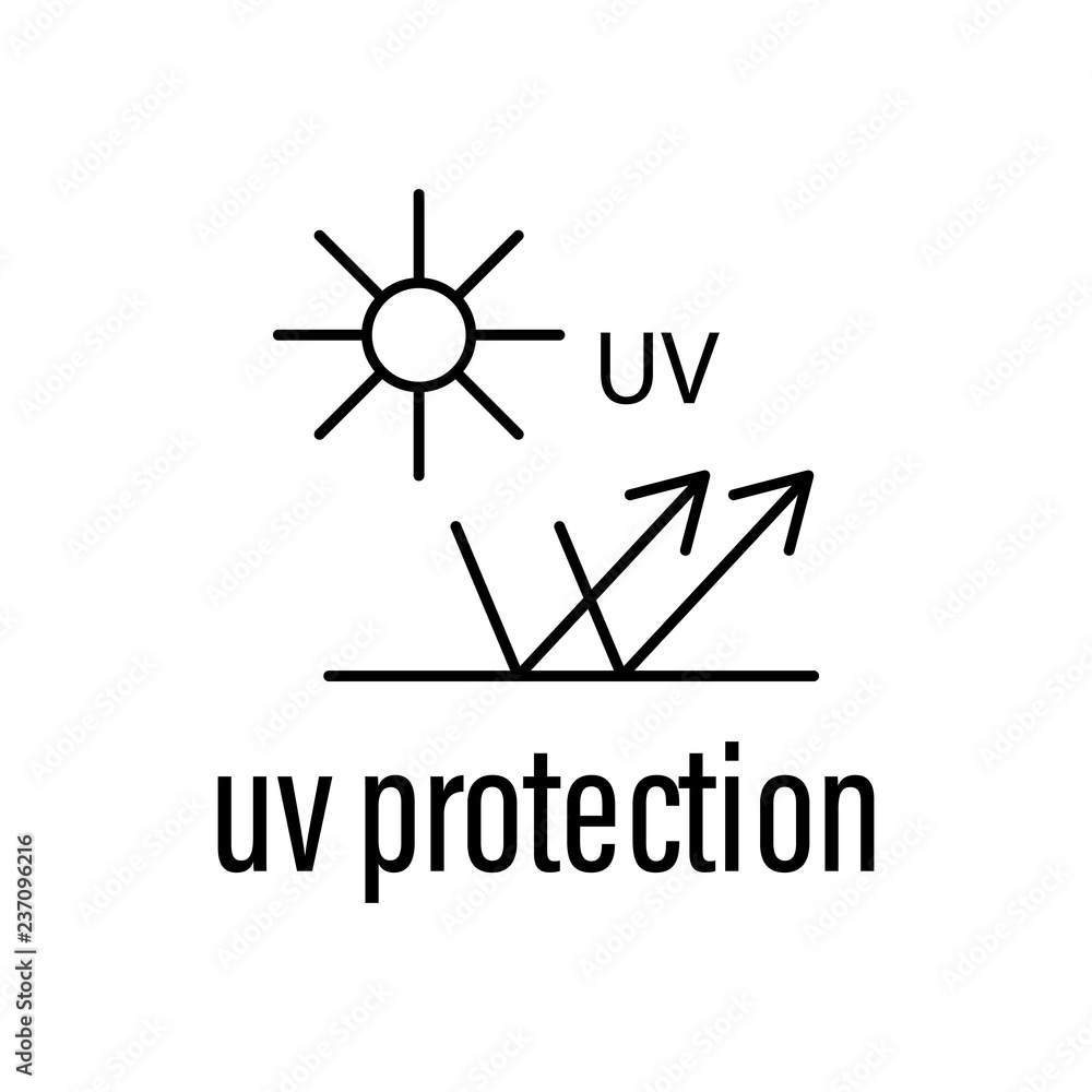 uv protection icon. Element of raw material with description icon, uv  protection 