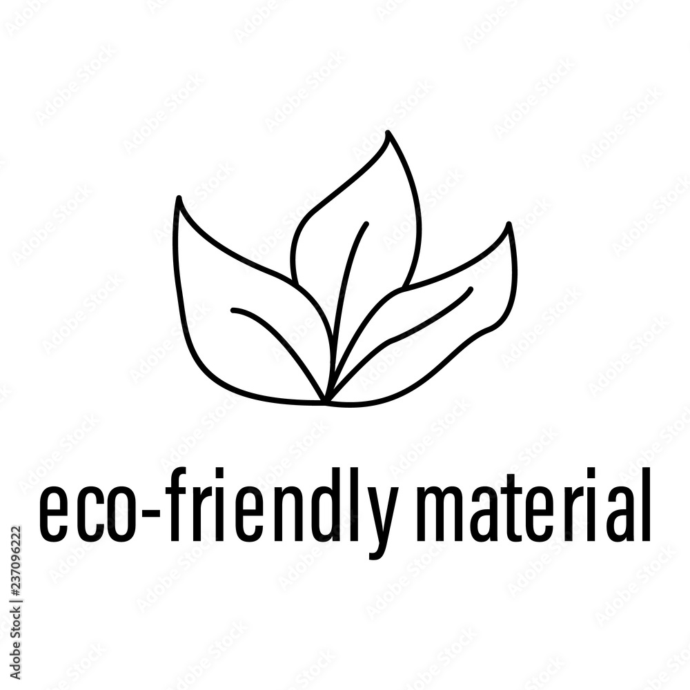 eco-friendly material icon. Element of raw material with description icon for mobile concept and web apps. Outline eco-friendly material icon can be used for web and mobile