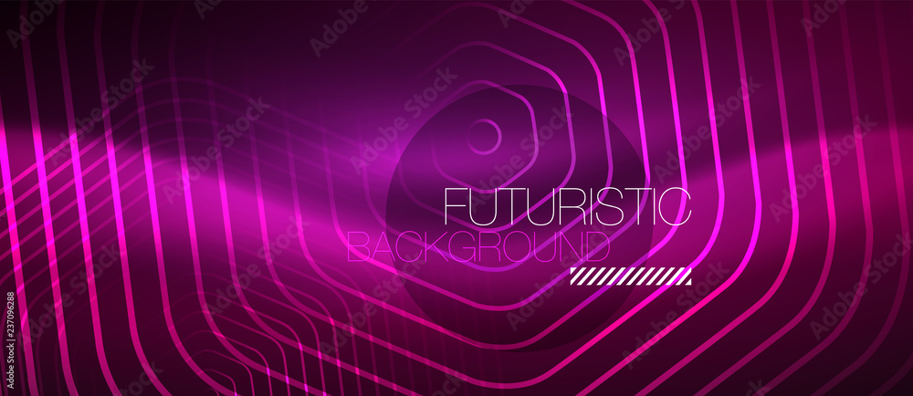 Neon glowing wave, magic energy and light motion background. Vector wallpaper template Neon glowing wave, magic energy and light motion background. Vector wallpaper template
