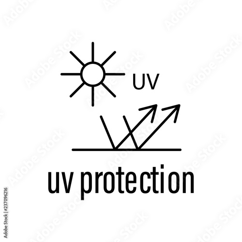 uv protection icon. Element of raw material with description icon for mobile concept and web apps. Outline uv protection icon can be used for web and mobile