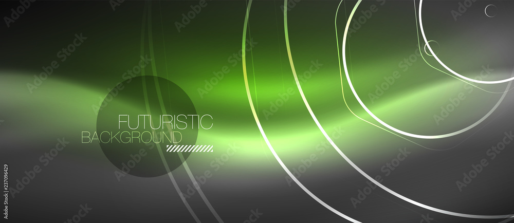 Black and glowing color lines neon design, magin techno template background Black and glowing color lines neon design, magin techno template background