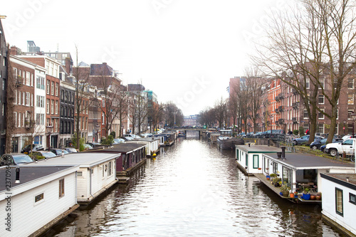 Cityscape of Amsterdam Holland