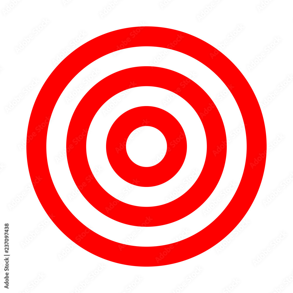Target sign - red simple transparent, isolated - vector Target sign - red simple transparent, isolated - vector
