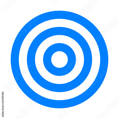 Target sign - blue simple transparent  isolated - vector