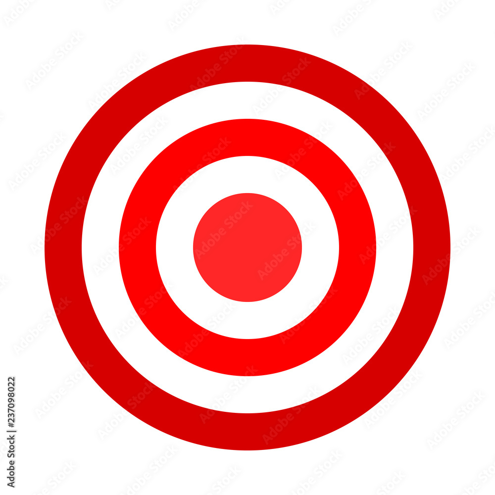 Target sign - red shades simple transparent, isolated - vector
