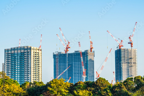 高層ビルの建設工事 Construction work of high-rise building