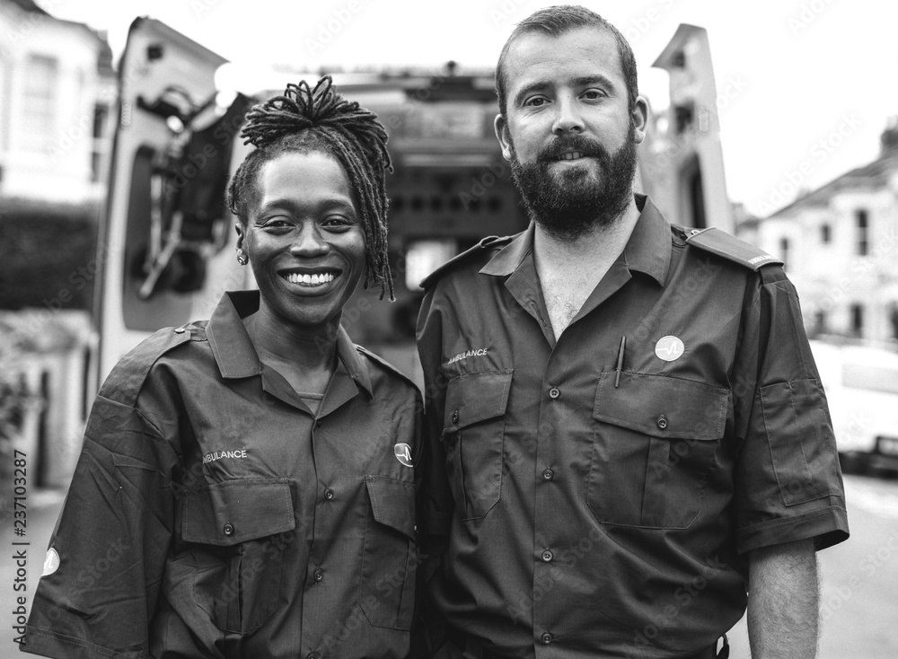 Fototapeta premium Portrait of a team of paramedics