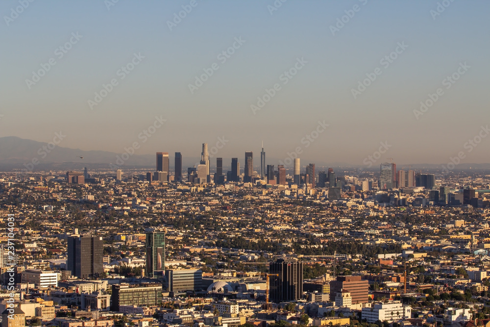 Obraz premium Aerial view of Los Angeles in California