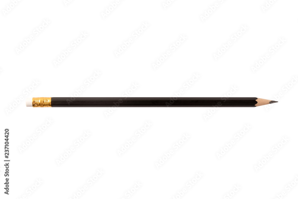Black pencil isolated on white background. Black pencil isolated on white background.