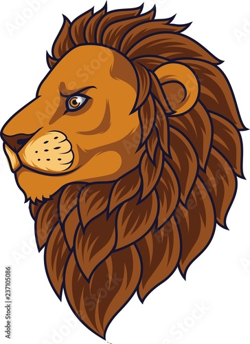 Fototapeta Naklejka Na Ścianę i Meble -  Cartoon lion head mascot