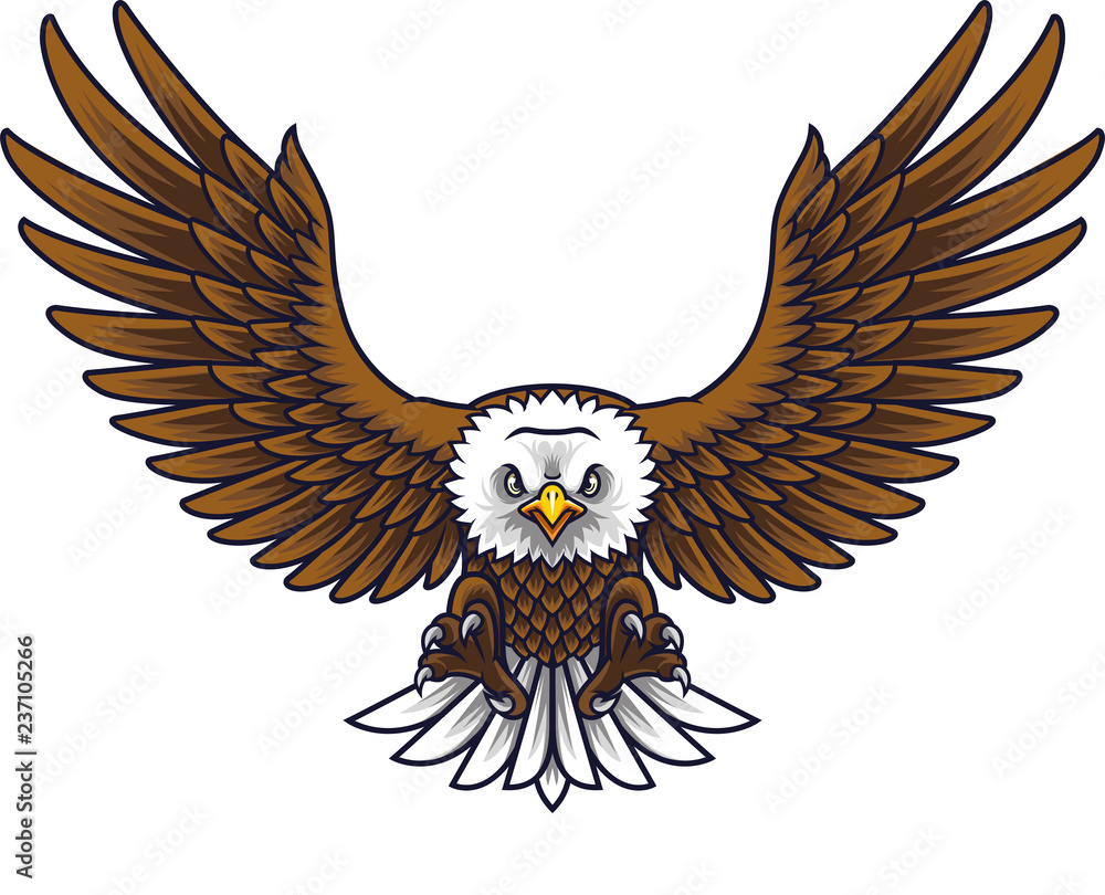 Fototapeta premium Kreskówka maskotka orzeł
