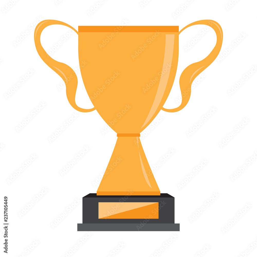 Isolated golden trophy image. Vector illustration design Isolated golden trophy image. Vector illustration design