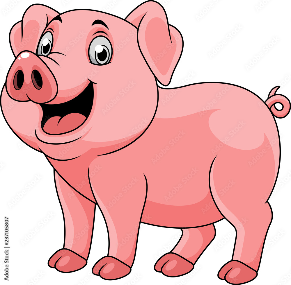 Cartoon happy pig Cartoon happy pig
