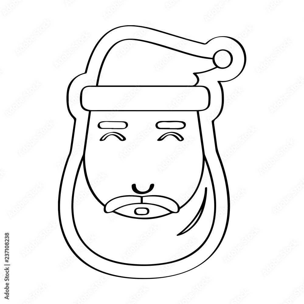 Christmas gingerbread with a santa claus shape. Vector illustration design Christmas gingerbread with a santa claus shape. Vector illustration design