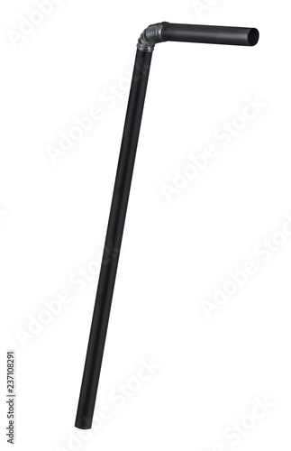 Drinking straw isolated on white with clipping path