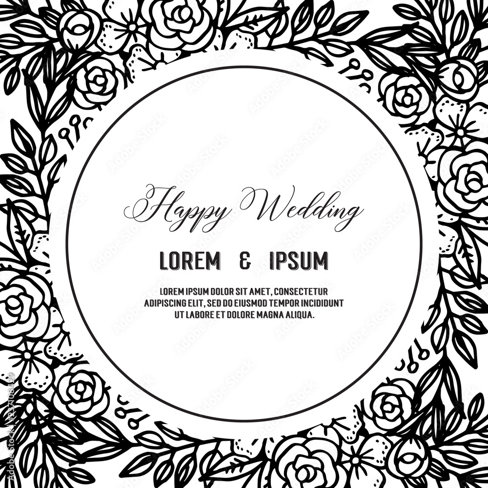Spring ornament concept for wedding invitation card vector art Spring ornament concept for wedding invitation card vector art