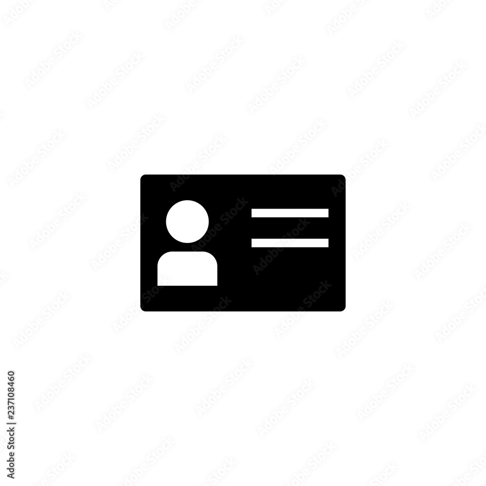 Fototapeta premium id card icon vector
