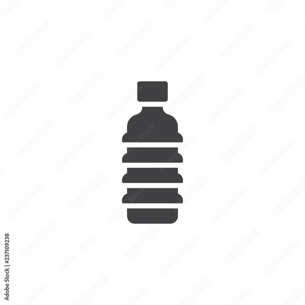 Plastic bottle vector icon. filled flat sign for mobile concept and web design. Bottle of water simple solid icon. Symbol, logo illustration. Pixel perfect vector graphics Plastic bottle vector icon. filled flat sign for mobile concept and web design. Bottle of water simple solid icon. Symbol, logo illustration. Pixel perfect vector graphics
