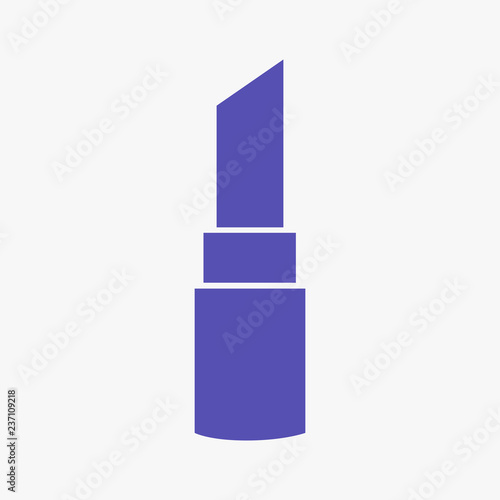 Blue lipstick tube icon vector
