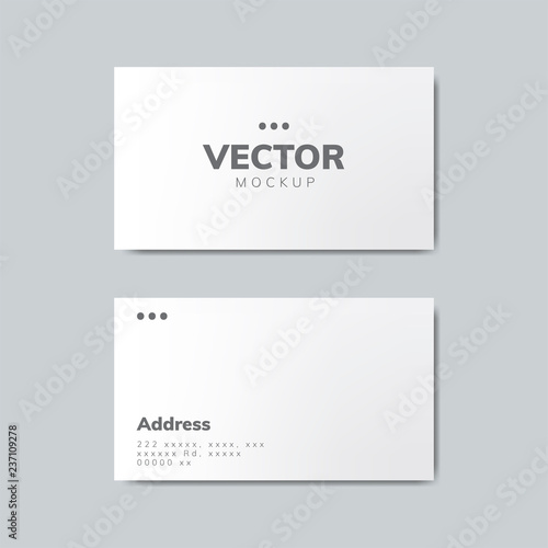 Business card design mockup vector