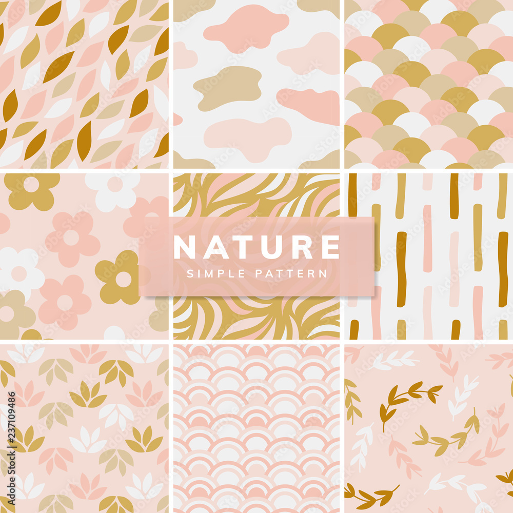 Collection of simple pattern vectors illustration Collection of simple pattern vectors illustration
