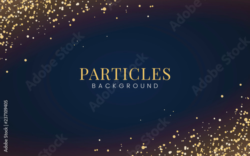 Minimal wallpaper with decorative gold glitter particles