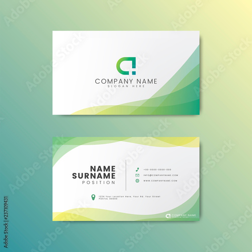 Minimal modern business card design featuring geometric elements