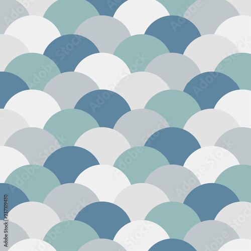 Seamless pattern of half circles