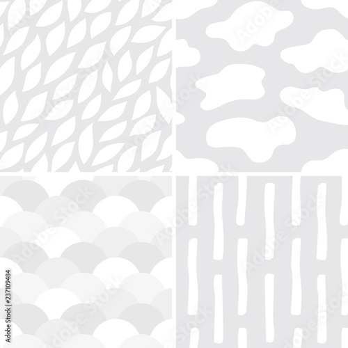 Collection of simple pattern vectors illustration