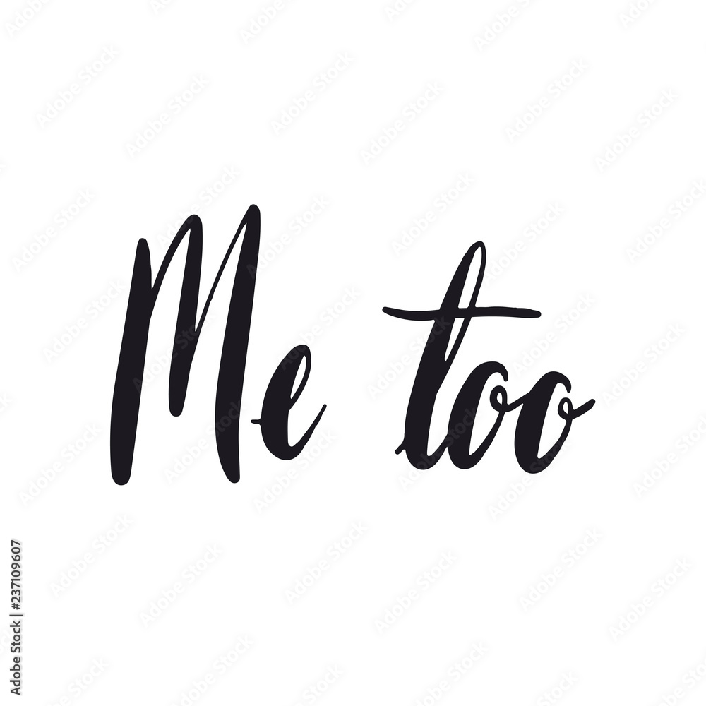 Me too movement typography style vector Me too movement typography style vector