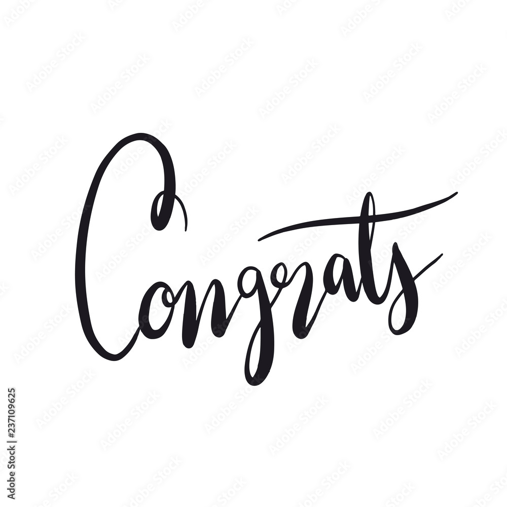 Congrats typography wording style vector Congrats typography wording style vector