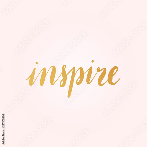 Inspire word typography style vector