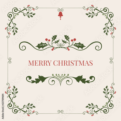 Merry Christmas badge design vector