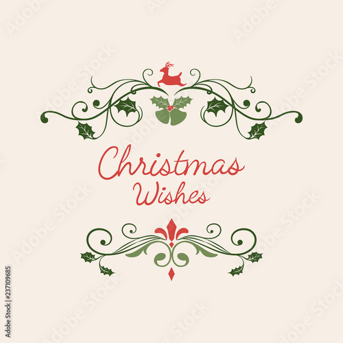 Christmas Wishes card design vector