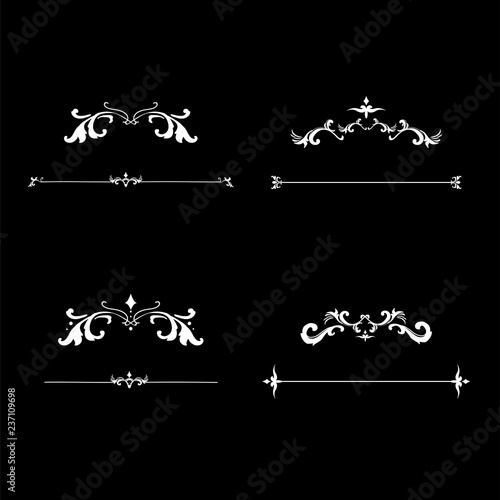 Vintage flourish ornament frame vector