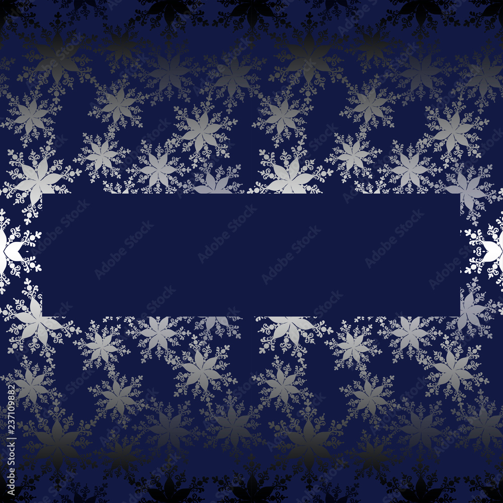 Card with snowflakes for Christmas, Winter, New Year. Card with snowflakes for Christmas, Winter, New Year.
